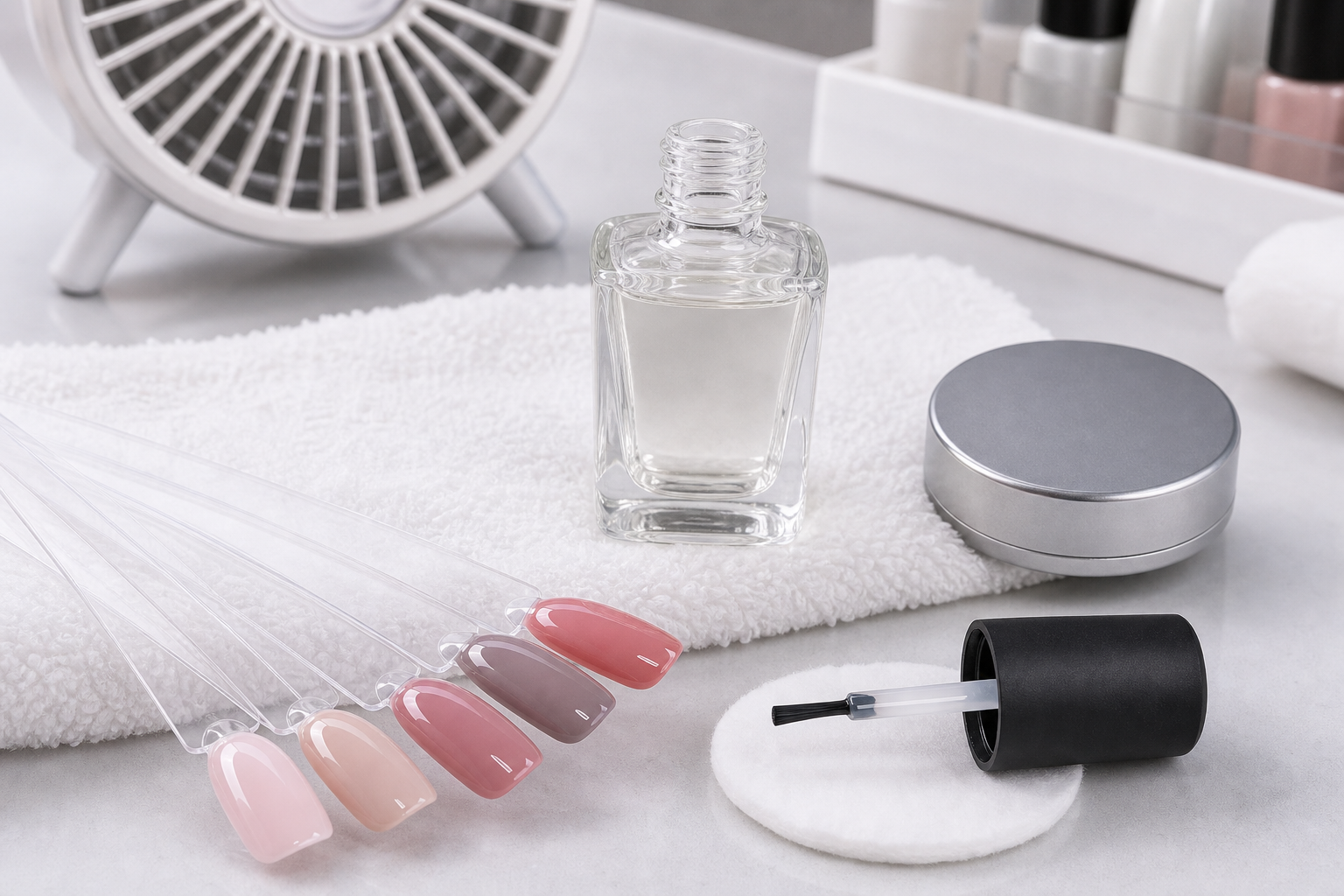 Clear polish and glossy nail finish swatches